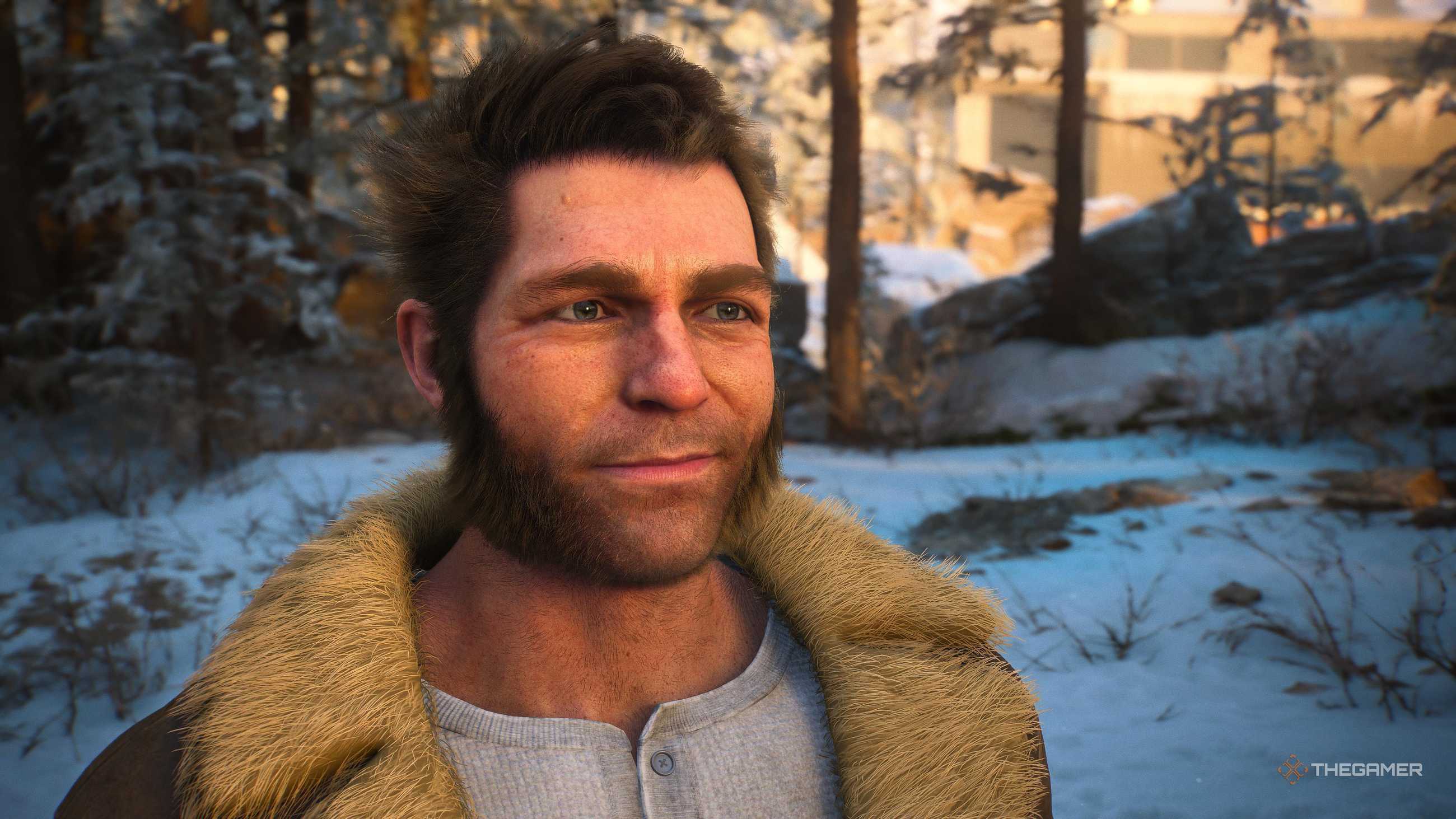 Logan smiling in Marvel's Wolverine.
