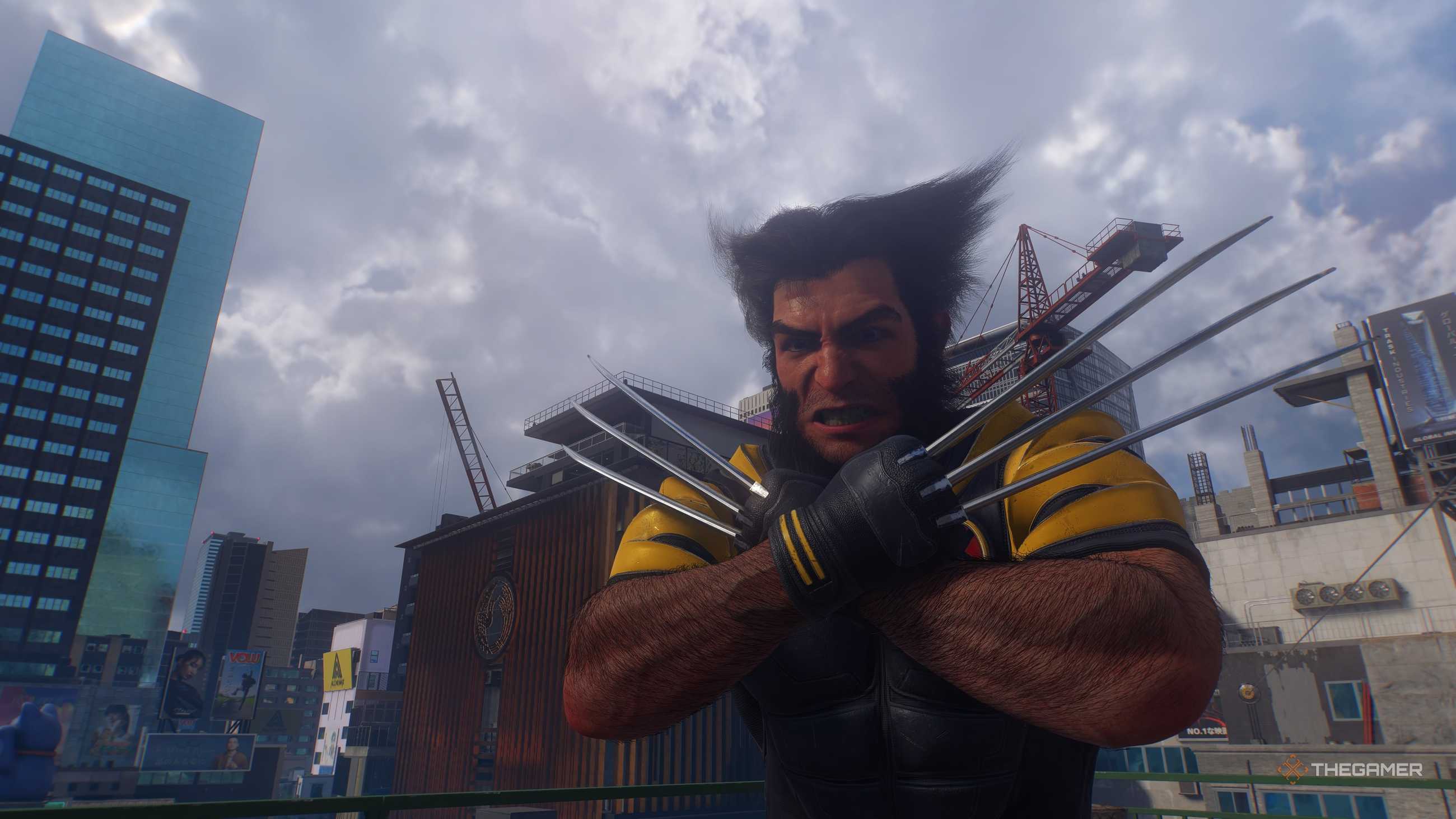 Logan with his claws out in the New Yellow outfit in Marvel's Wolverine.