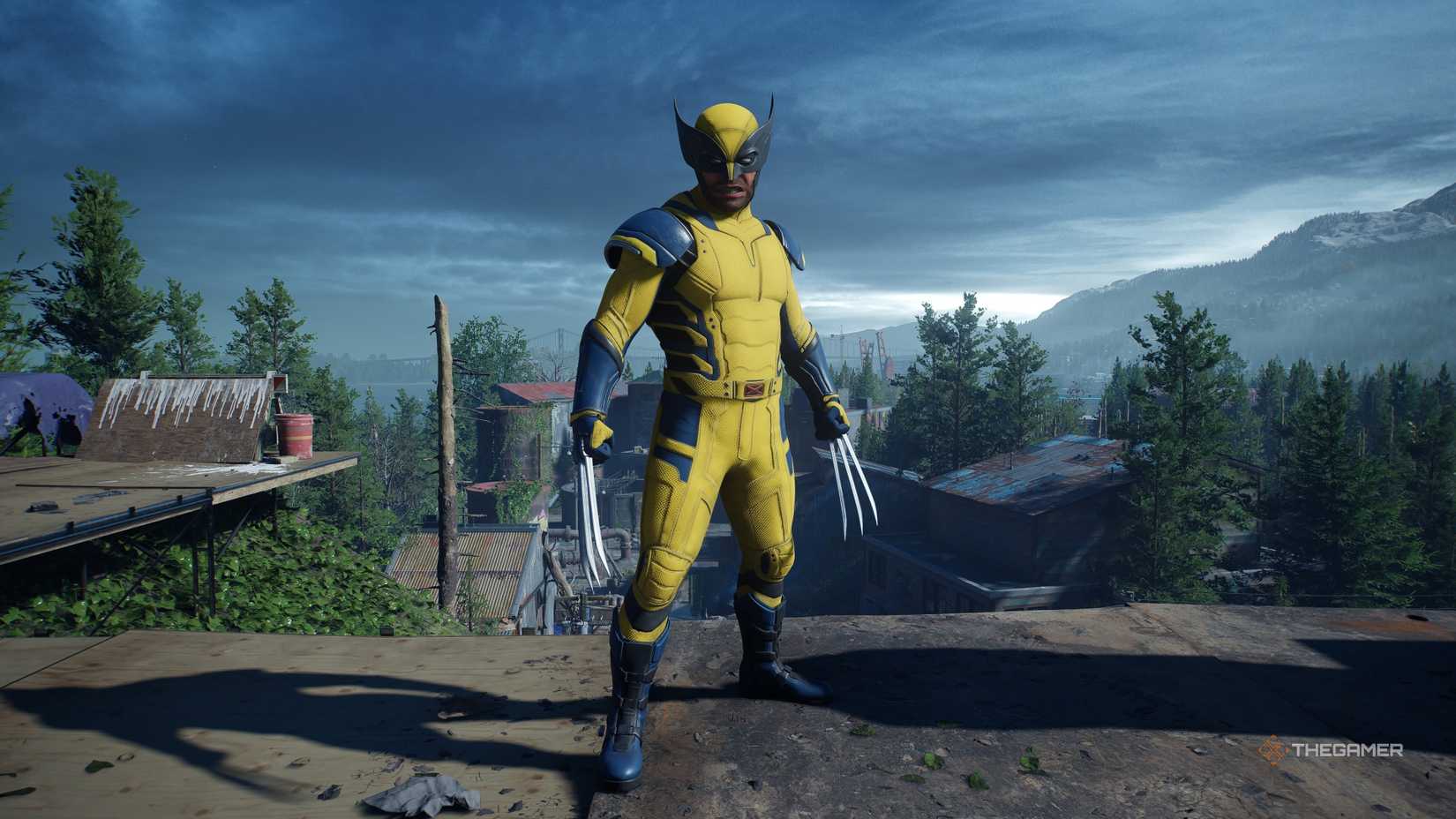 wolverine wearing his yellow variant suit in marvel's wolverine.