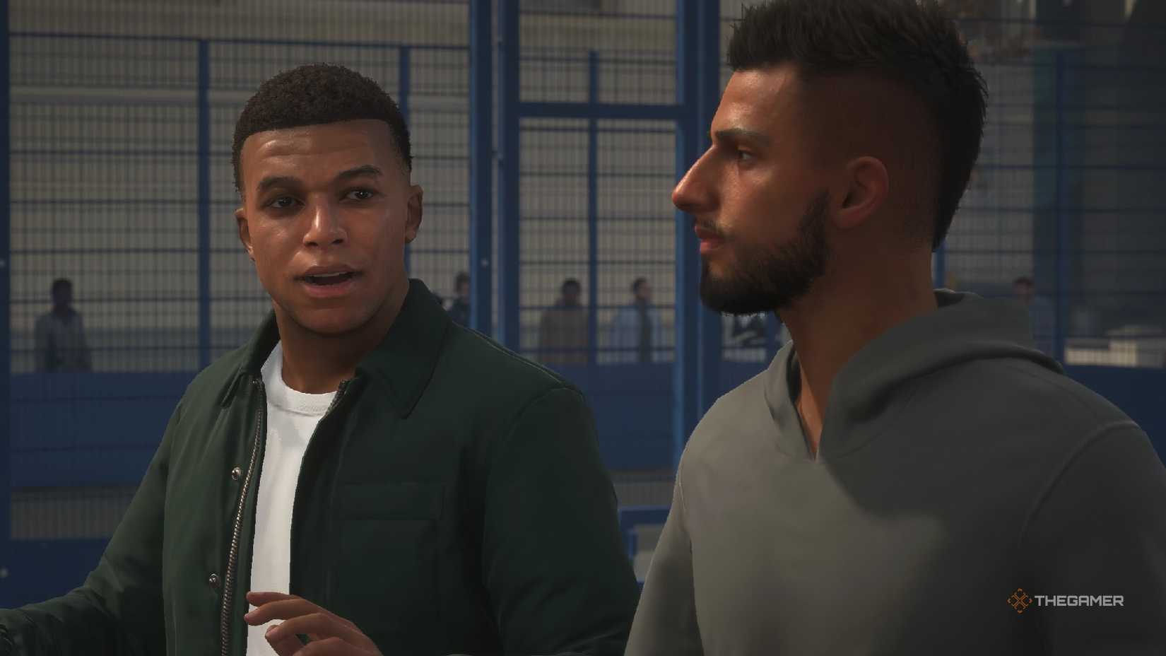 Mbappe and player character in FC 27.