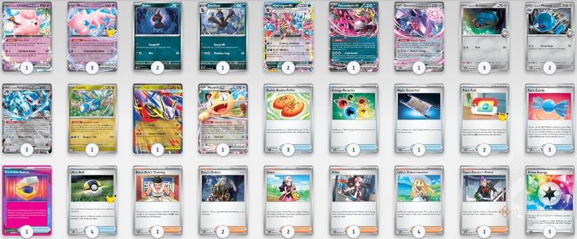Mew EX deck list