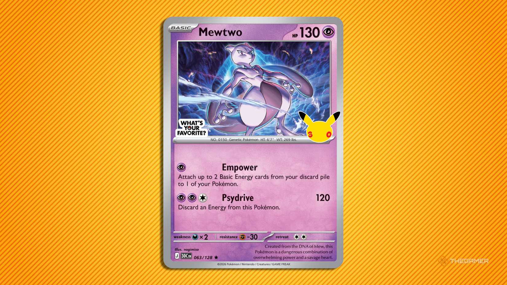 pokemon 30th celebration mewtwo promo card.