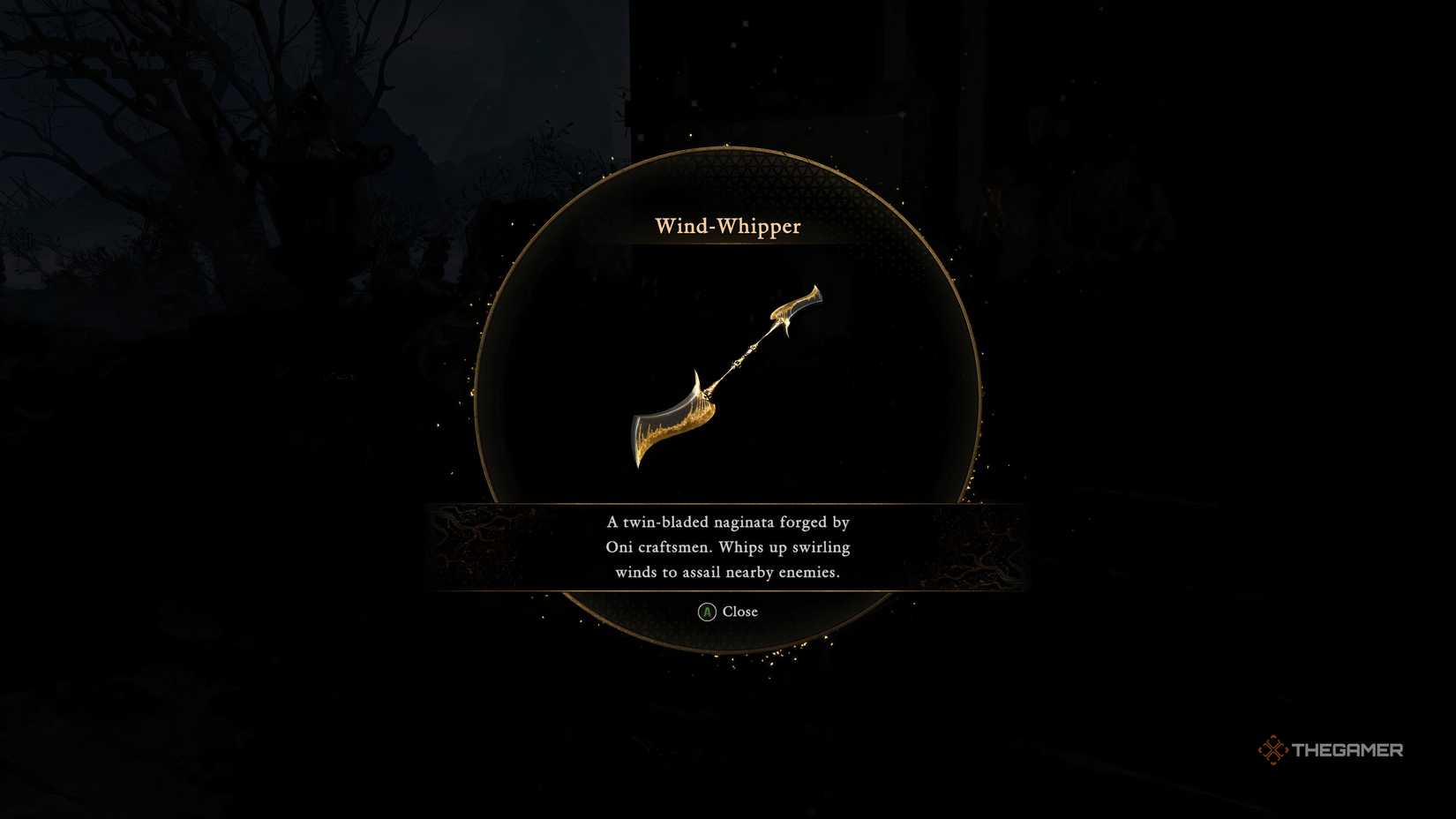 The Wind-Whipper armament from Onimusha Way Of The Sword.