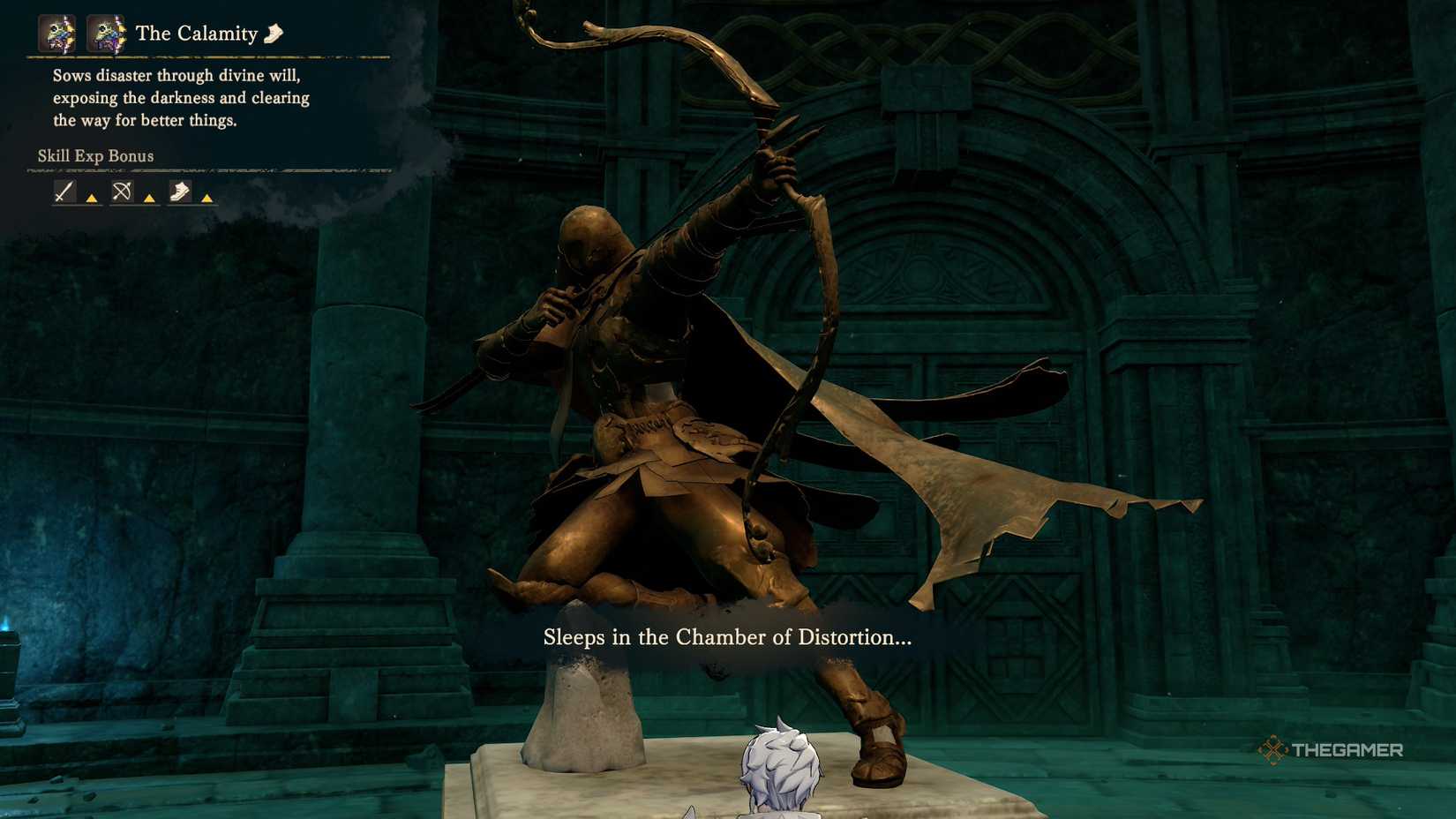 The Calamity's statue in Fire Emblem Fortune's Weave.