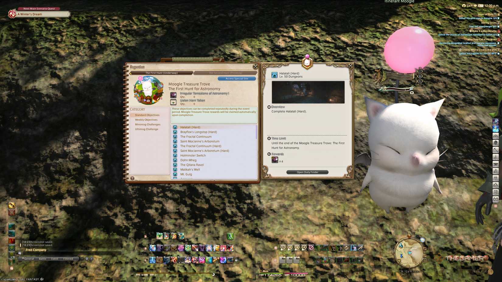 The Mogpendium in Final Fantasy 14.