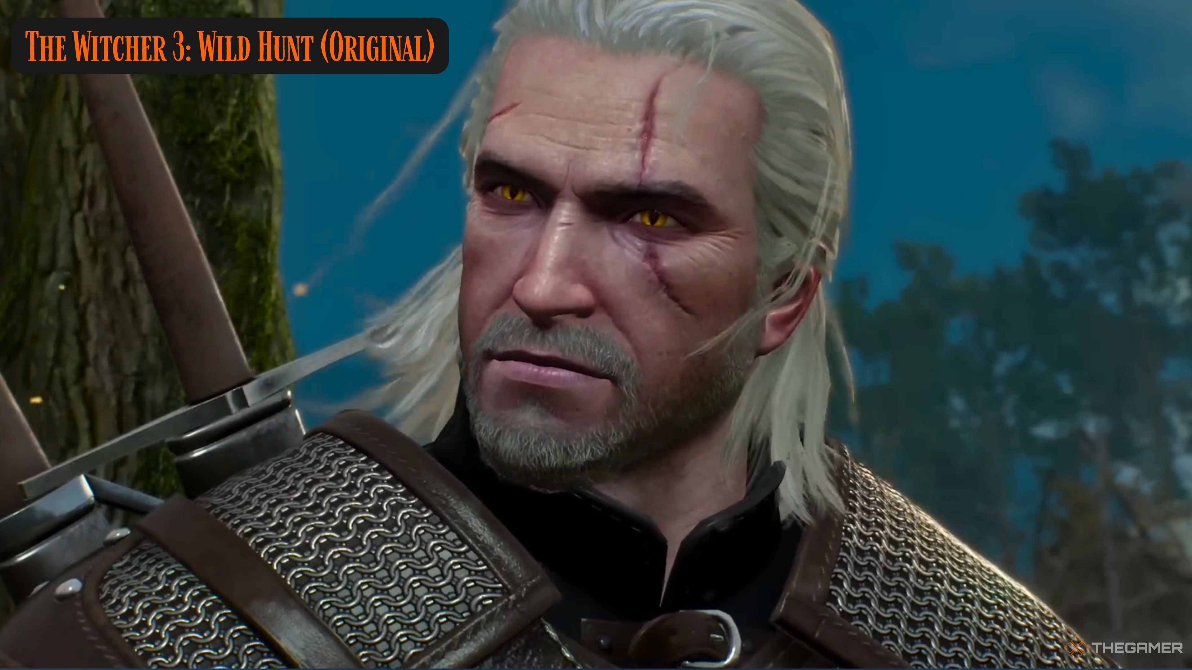 The Witcher 3 Original closeup of Geralt
