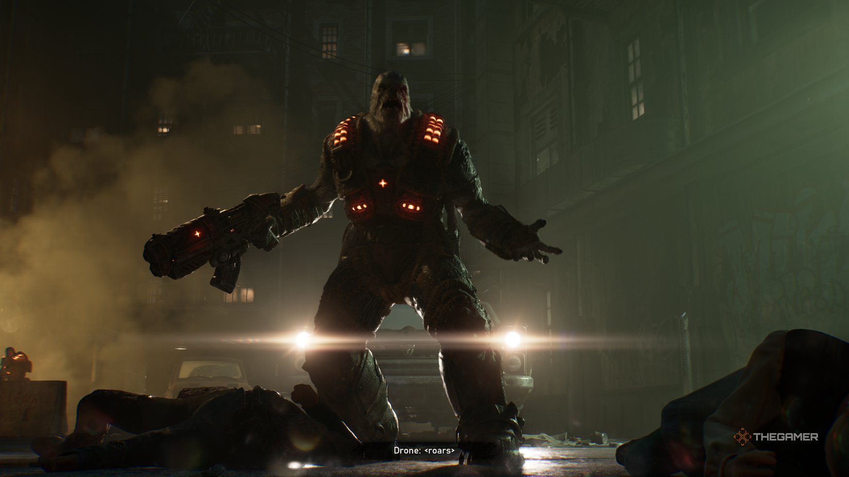 A player getting all Act 1 collectibles in Gears of War: E-Da
