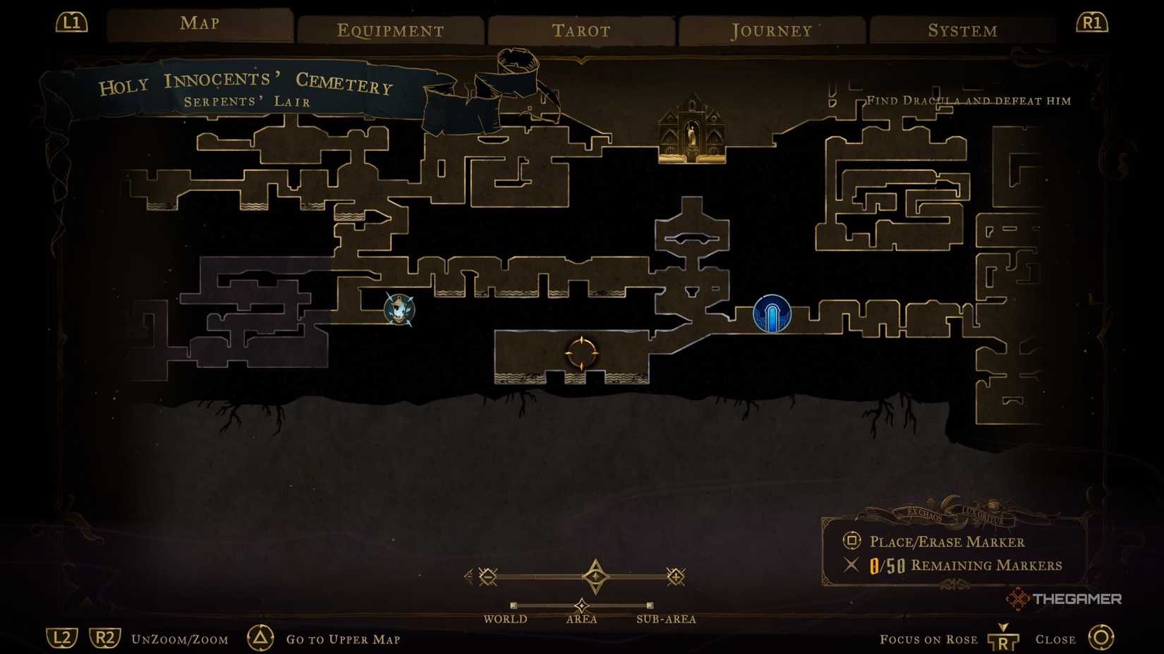 The location of the Rusted Harpe and Aegis weapon in Castlevania Belmont’s Curse.
