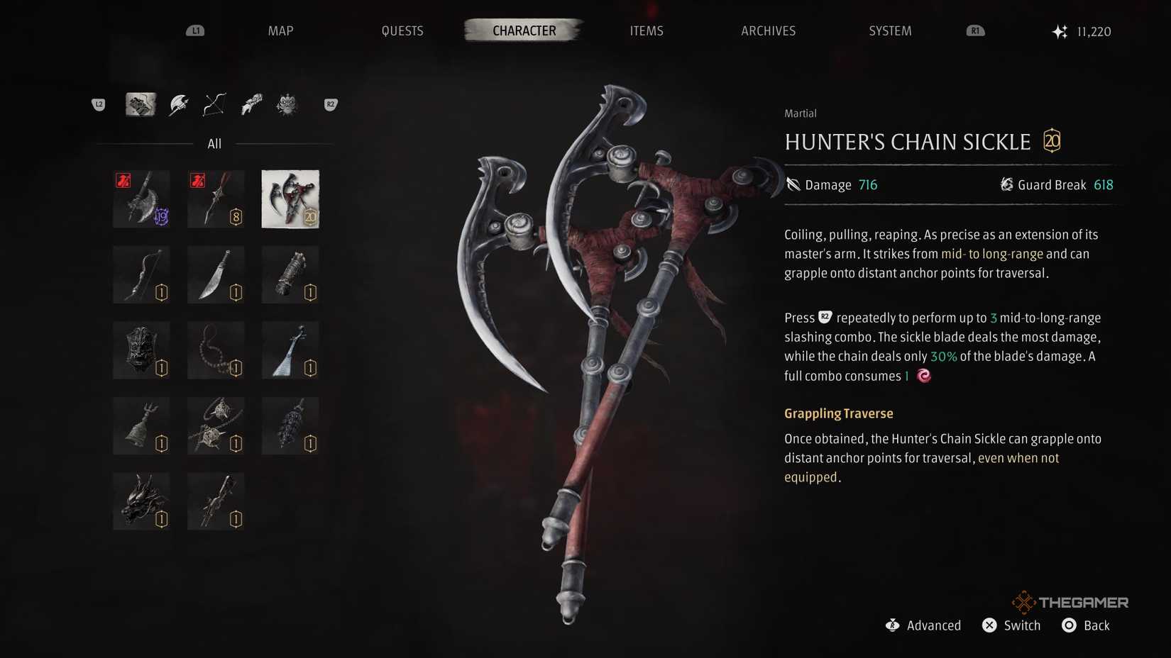 Hunter's Chain Sickle in Phantom Blade Zero. 