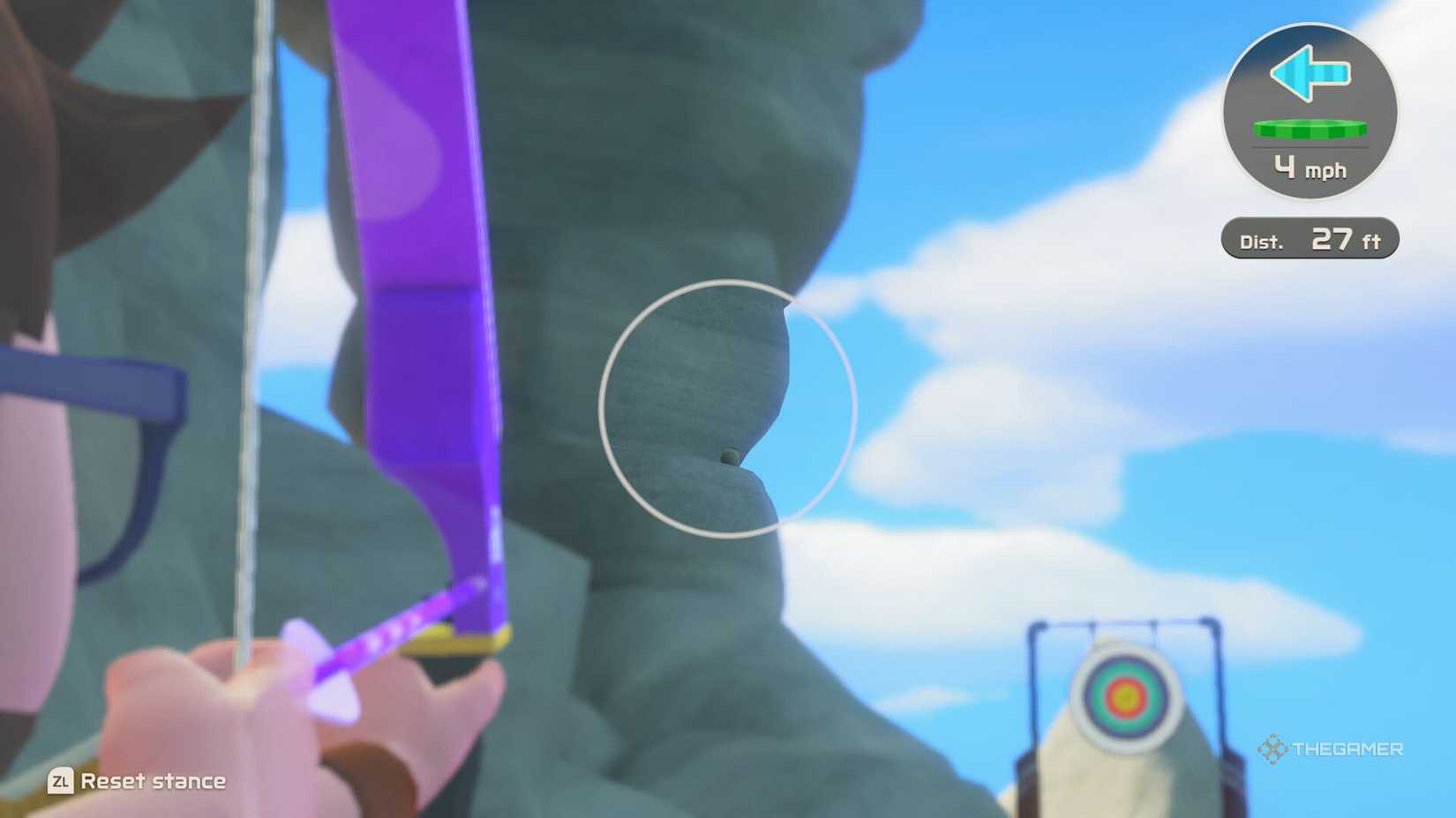 melon on a cliff in switch sports resort.