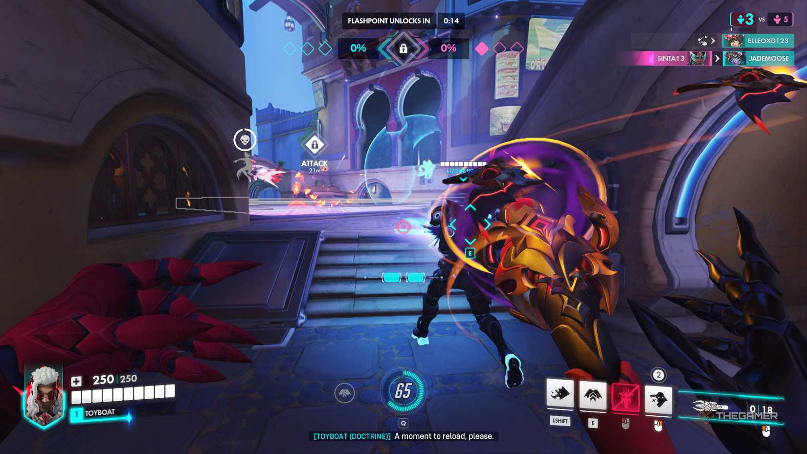 Healing players as doctrine in Overwatch.